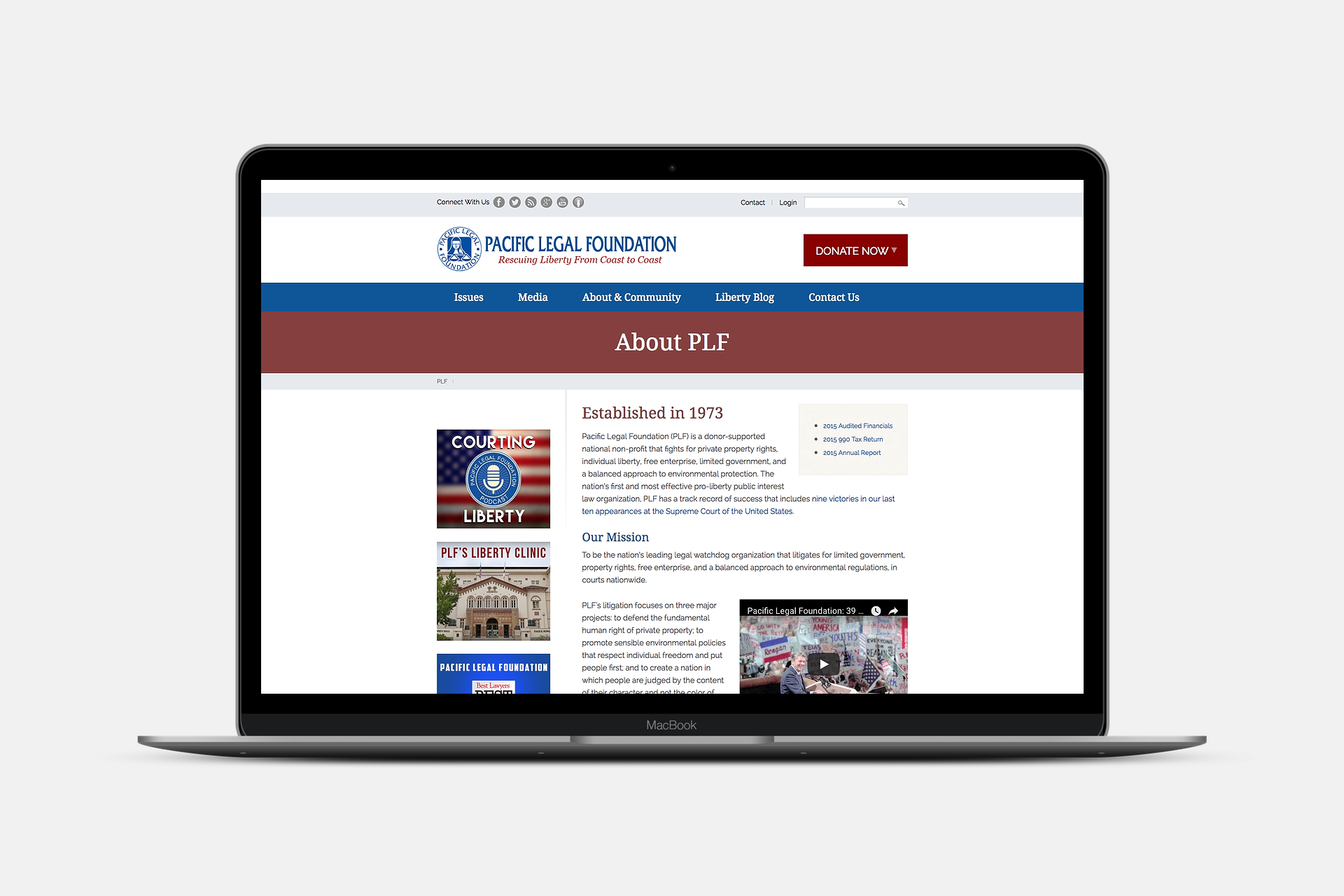 Before: three different levels of navigation, a login feature that doesn't do anything, and lots of sidebar ads that aren't ads.